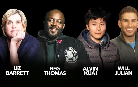 Reg Thomas, Alvin Kuai, Liz Barrett, Will Julian