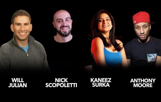 Kaneez Surka, Anthony Moore, Nick Scopoletti, Will Julian