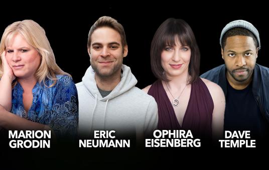 Eric Neumann, Marion Grodin, Ophira Eisenberg, Dave Temple