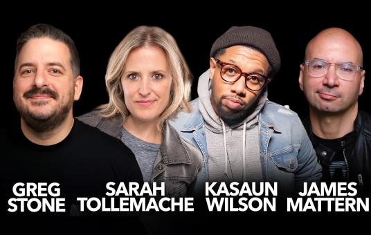 Greg Stone, Sarah Tollemache, Kasaun Wilson, James Mattern