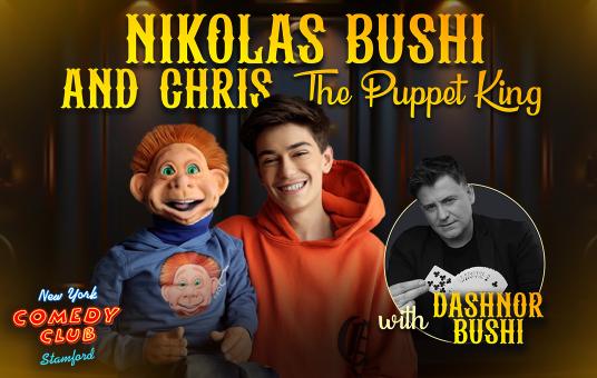 Nikolas Bushi and Chris the Puppet King with Dashnor Bushi